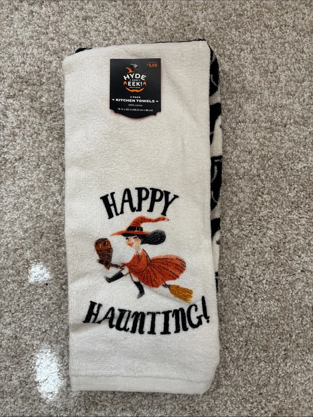 Happy Haunting! Halloween Kitchen Towel set- Hyde & EEK!